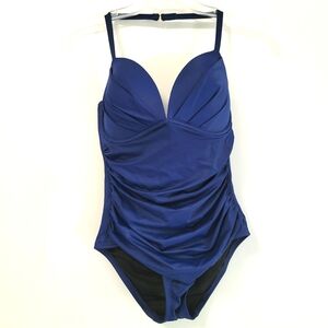 Victoria's Secret Navy Blue The Angel One-Piece Swimsuit Size 34DD